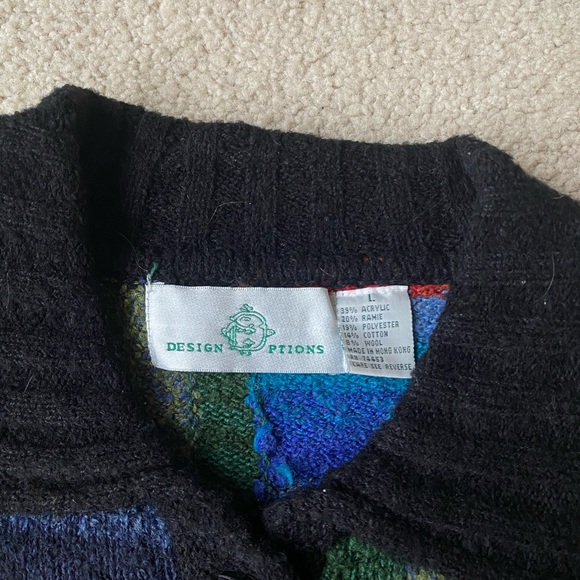 Vintage Thrifted Rainbow Patchwork Button-Up Cardigan - Picture 6 of 15